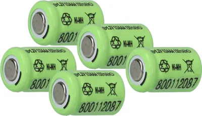 Produktbild von vhbw 5x Akkuzelle Ersatz für 1/3AAA für Modellbau (150mAh, 1,2V, NiMH)