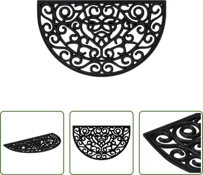 Obrázok produktu pre Rohožka The Living Store polkruhová 45x75 cm gumová
