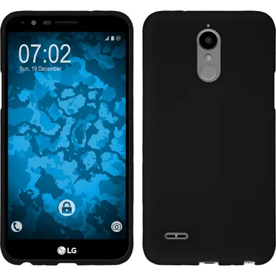 Produktbild von PhoneNatic Case kompatibel mit LG Stylus 3 - schwarz Silikon Hülle matt + 2 Schutzfolien