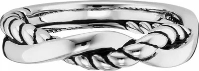 Produktbild von cai Ring 925/- Sterling Silber rhodiniert Seilstruktur