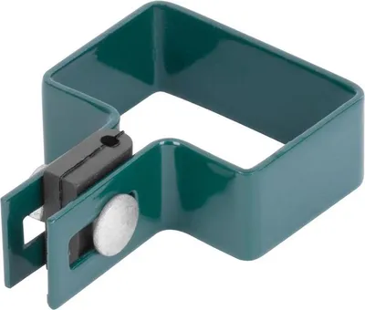 Image de Collier Strend Pro EUROSTANDARD, 60x40 mm, terminal, vert, Zn+PVC, RAL6005, pour poteau carre