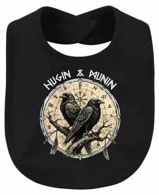 Zdjęcie produktu dla Wiking, Rabe, Odin, Huginn, Muninn, Vegvisir, Mitologia nordycka, dla niemowląt, kolor czarny, uniwersalny rozmiar