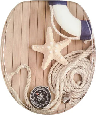 Produktbild von SANILO® WC-Sitz mit Absenkautomatik Maritime, Toilettendeckel direkt vom Hersteller, Klodeckel, Klobrille, WC Deckel, Toilettensitz, Toilettenbrille