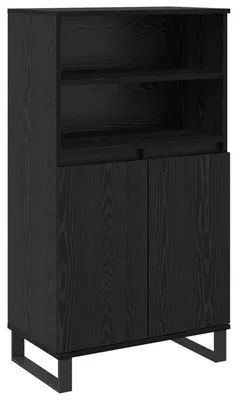Image de Armoire haute en bois, avec 6 étagères et 2 portes