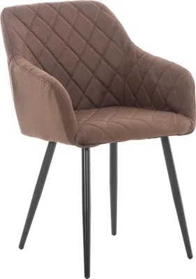 Produktbild von CLP Esszimmerstuhl Shila Gesteppt braun Material Stoff