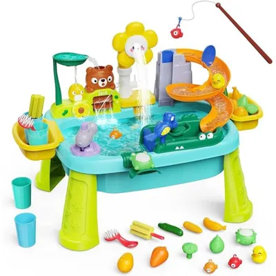 Productafbeelding van Woopie 4-in-1 watertafel visspel Gootsteenglijbaan Bloem