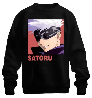 Produktbild von Jujutsu Kaisen SATORU Gojo Anime Ästhetik Blindfold Fan Sweatshirt Pullover, Schwarz, S