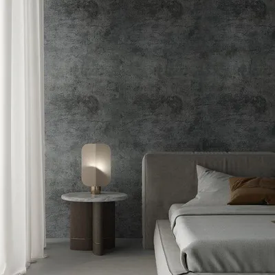 Produktbild von Unyqoos® Dunkelgraue selbstklebende Vinylfolie – Betonoptik, 80 cm x 4 m, für Wände & Möbel, 3D-Betonstruktur, wasserfest