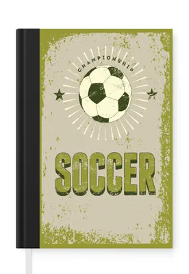 Obrázek produktu pro MuchoWow Zápisník Diář Rozpočet A5 Citáty - Fotbal - Mistrovství - Fotbal - Vintage - Sport