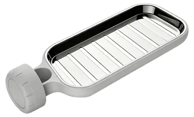 Imagen del producto de Barra de ducha ajustable con estante para jabón y soporte para esponja, de 16-27 mm de diámetro, ideal para baños y cocinas