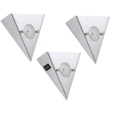 Produktbild von 3er Set Dreieckige LED Unterbauleuchte mit Schalter