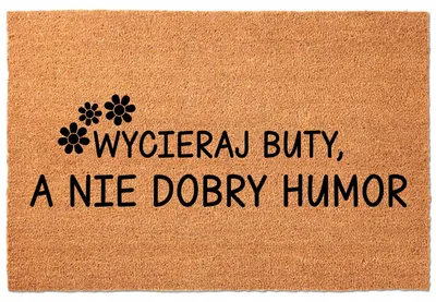 Produktbild von TabPrint Stylowa Kokosowa Wejściowa Mata z Nadrukiem 40x60cm