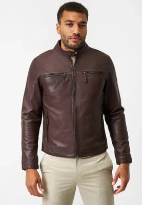 Produktbild von Herren Lederjacke Ricano TRAVELLER – Braun / L