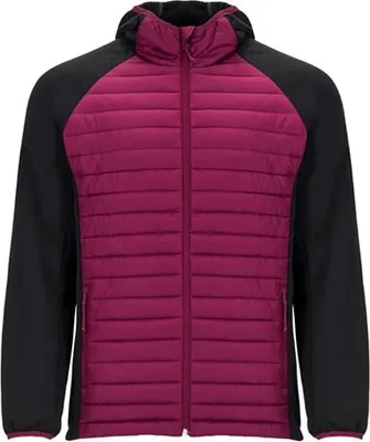 Produktbild von Roly CQ1120 | Minsk Jacket - Warme Sweatjacke - Farbe: Burgundy 64/Black 02 - Größe: XXL