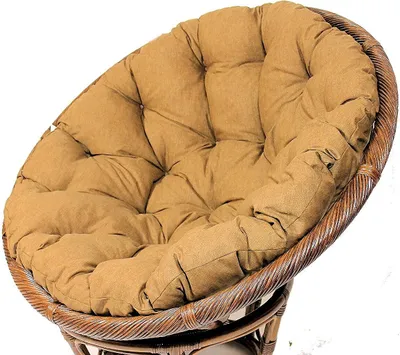 Produktbild von Polster für Papasansessel , Auflage , Ersatzpolster Papasan D 110 cm , Stoff Loneta braun