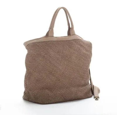 Produktbild von BZNA Bag Naomi Taupe Italy Designer Damen Handtasche Tasche Ledereder Shopper