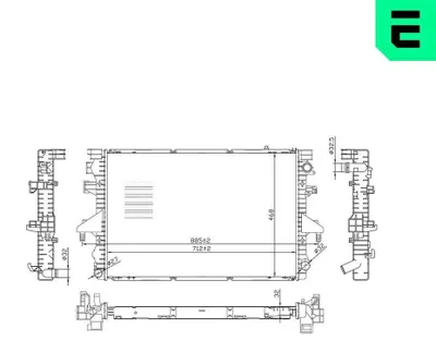 Produktbild von ERA 673092 Kühler Wasserkühler Motorkühler für VW Transporter V Bus (7HB, 7HJ, 7EB, 7EJ, 7EF, 7EG, 7HF, 7EC) Multivan V (7HM, 7HN, 7HF, 7EF, 7EM, 7EN)