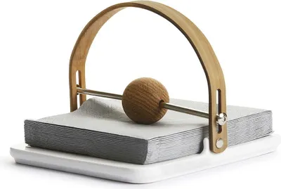 Produktbild von Serviettenhalter, Sagaform Nature Keramik/Eichenholz, 19 x 19 x 11,5 cm