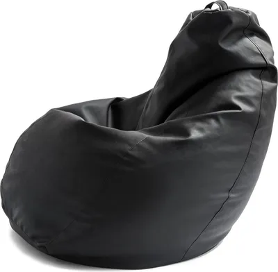 Produktbild von Puff Annachiara, Puff-Tasche, 100%  Italy, Sitzsack aus Kunstleder, Cm 70x70h110, Schwarz