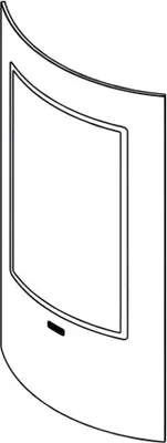 Produktbild von 5X335X651 ORIGINAL Klover OBA GEHÄRTETES GEBOGENES GLAS für Super 7 - Super 9 - Bullaugenöfen