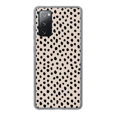 Produktbild von MuchoWow® Handyhülle Schutzhülle Hülle für Samsung Galaxy S20 FE Polka dots - Schwarz - Beige Silikon Softcase Handy Hülle - Abdeckung