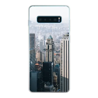 Produktbild von MuchoWow® Handyhülle Schutzhülle Hülle für Samsung Galaxy S10 Plus New York - Skyline - Nebel Silikon Softcase Handy Hülle - Schutzhülle