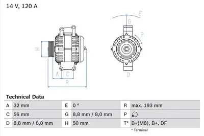Produktbild von BOSCH 0 986 047 660 Generator x
