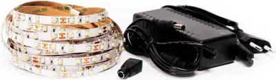 Obrázek produktu pro LED Solution LED pásek 4,8W/m 12V bez krytí IP20 5 metrů + adaptér 36W Barva světla: Denní bílá 07106