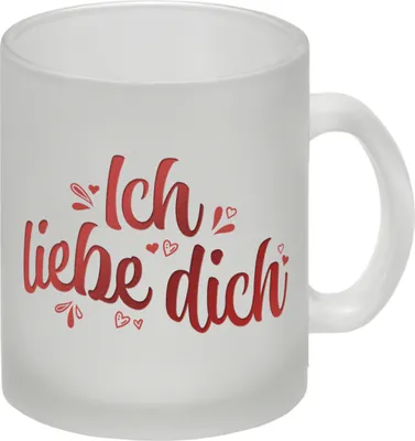 Produktbild von Ich liebe dich Glas Tasse