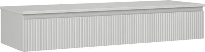 Immagine prodotto di Mexen Rivel mobiletto da bagno sotto lavabo 140 cm con piano, 1 cassetto, scanalato, grigio opaco - 91A20-14023-1-BFC62