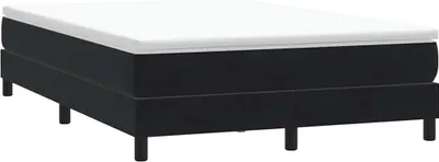 Image de Maison Exclusive - Sommier à lattes de lit sans matelas noir 140x210 cm velours