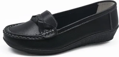 Produktbild von Damen-Pumps Mokassins Bequeme Elegante Atmungsaktive Schwarze 40 EU