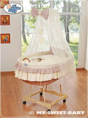 Produktbild von 4-teiliger Korbbezug – Bettwäscheset – 100 % Baumwolle für empfindliche Babyhaut