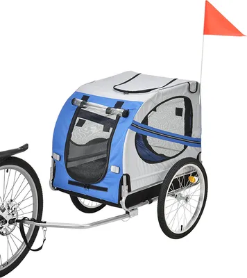 Produktbild von WYCTIN Hund Fahrradanhänger Hundeanhänger Anhänger Hundetransporter Fahrrad Anhänger inkl. Kupplung (Blau)