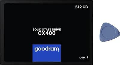 Produktbild von Ssd Cx400 Gen.2 512Gb Sata Iii 2.5'' 550/500 Mb/S 3D Nand Goodram + Cube