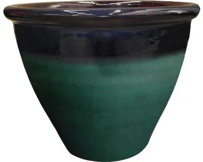 Obrázek produktu pro Květináč Lafiora glazovaná keramika Ø 36 cm V 29 cm zelený
