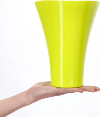 Image de KADAX pot de fleurs en plastique "Meria", protection de pot de fleurs, pot de plantes, pot, 17 cm, citron vert