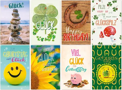 Produktbild von 100-er Kasten Geburtstag - Glück - Glückwunschkarten im Format