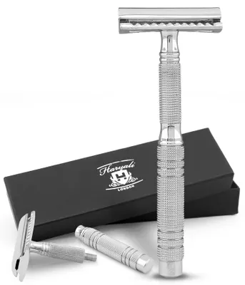 Produktbild von De Rasierhobel für Damen und Herren, Reiserasierer aus Edelstahl Rutschfester Nassrasierer aus hochwertigem Edelstahl, Waschbarer, rutschfester 10 cm