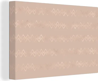 Produktbild von OneMillionCanvasses® - Leinwandbilder - 140x90 cm, Muster - Rosa - Roségold, Wandbilder Kunstdruck Wanddekoration