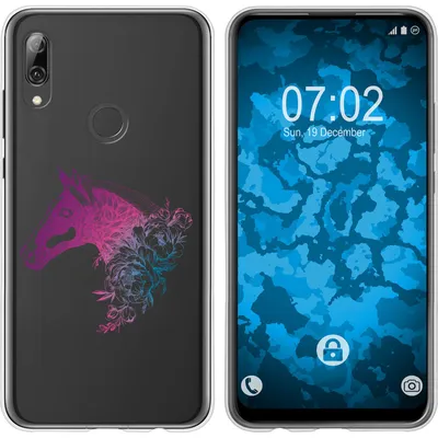 Produktbild von PhoneNatic Case kompatibel mit Huawei P Smart Z Silikon-Hülle Floral Pferd M5-6