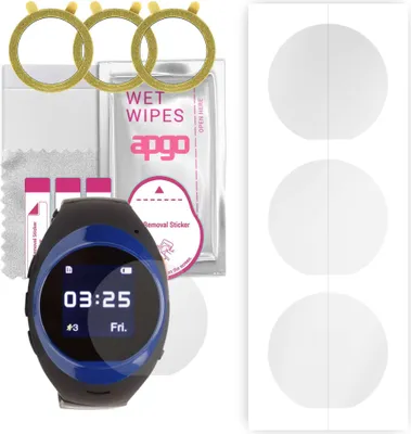 Produktbild von apgo 3 Stück Schutzfolie, klar, kompatibel mit Garett GPS 2 Smartwatch, Hydrogel Displayschutzfolie mit Positionierhilfe, Displayfolie, robust und kratzfest