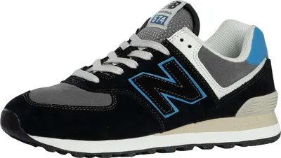 Produktbild von New Balance 574 Wildleder Trainer, Schwarz 43 EU