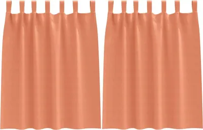 Image de vidaXL Rideaux occultants avec anneaux 2 pcs terracotta 140 x 140 cm