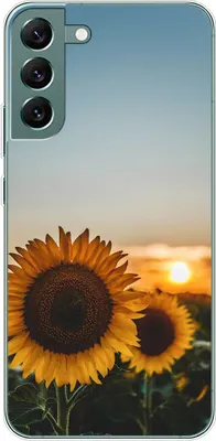 Produktbild von König Design Hülle kompatibel mit Samsung Galaxy S22 Plus 5G Kunststoff Soft Handyhülle - Handy Case Sonnenblumen