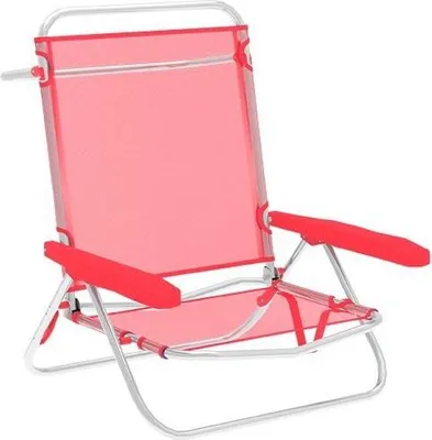 Produktbild von Marbueno Klappstuhl 5 Positionen Aluminium Koralle Strand und Pool 63X76X78 cm 10358