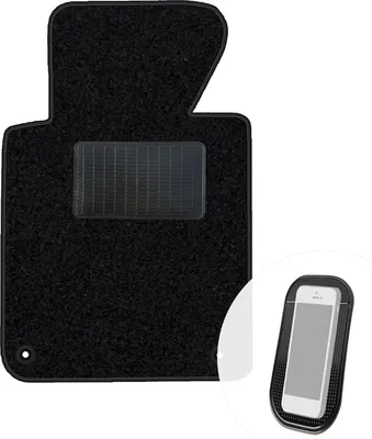 Produktbild von moto-MOLTICO Fahrer Fußmatte Auto Velours Fahrerseite Autoteppiche Schwarz Fahrermatte 1-teilig passend für BMW 3er E46 Cabrio 2000-2007