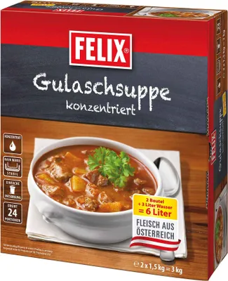 Produktbild von FELIX Gulaschsuppe konzentriert 2 x 1,5kg