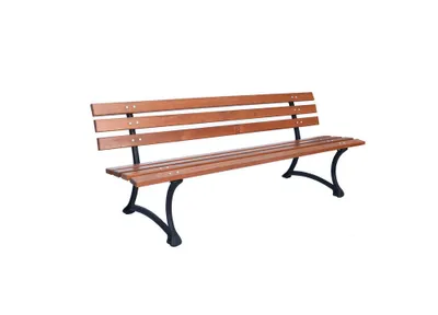 Image de Banc de parc en bois avec structure métallique