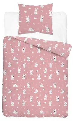 Immagine prodotto di Biancheria da letto, biancheria da letto in cotone per bambini 160x200 xoxo 5711a Coniglietti